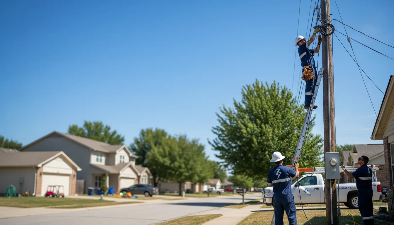 Residential electrician providing installation services in Bluffs, IL